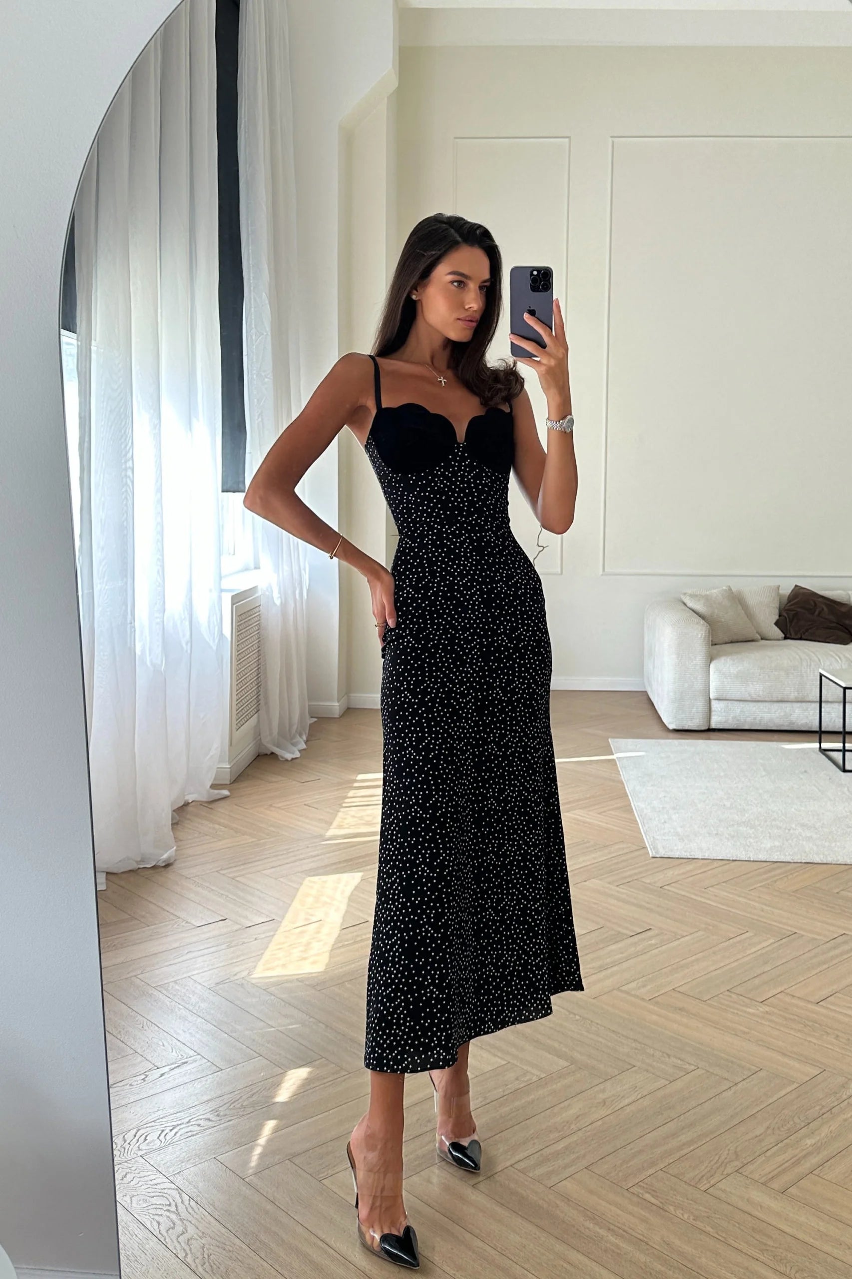 Aria | Robe midi noire