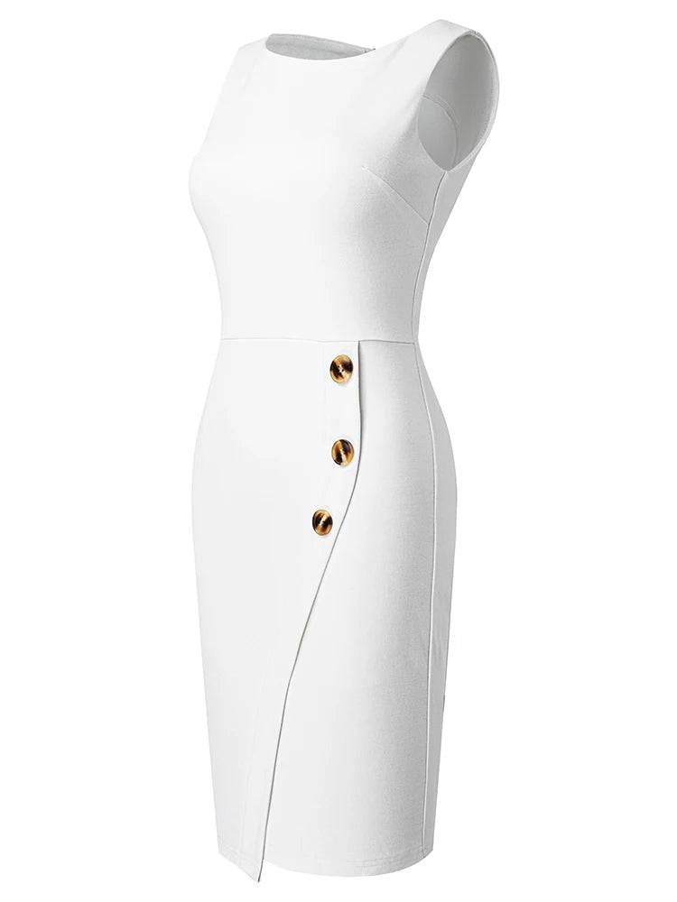 Camille | Robe blanche élégante