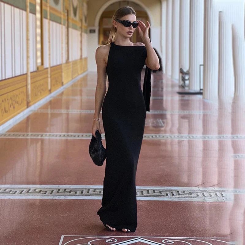 Océane | Robe intemporelle avec nœud à l’épaule