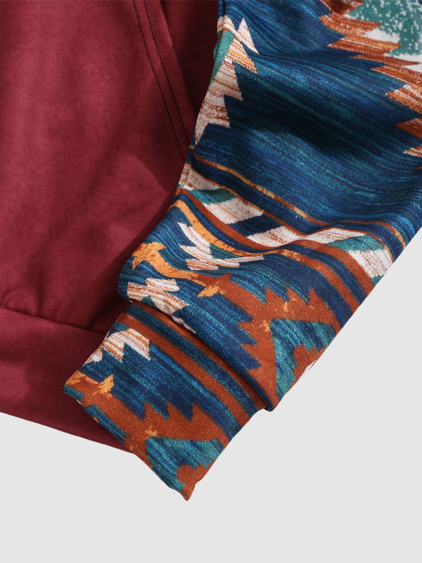 Mode Pure | Pull en Patchwork Western Vintage pour Hommes