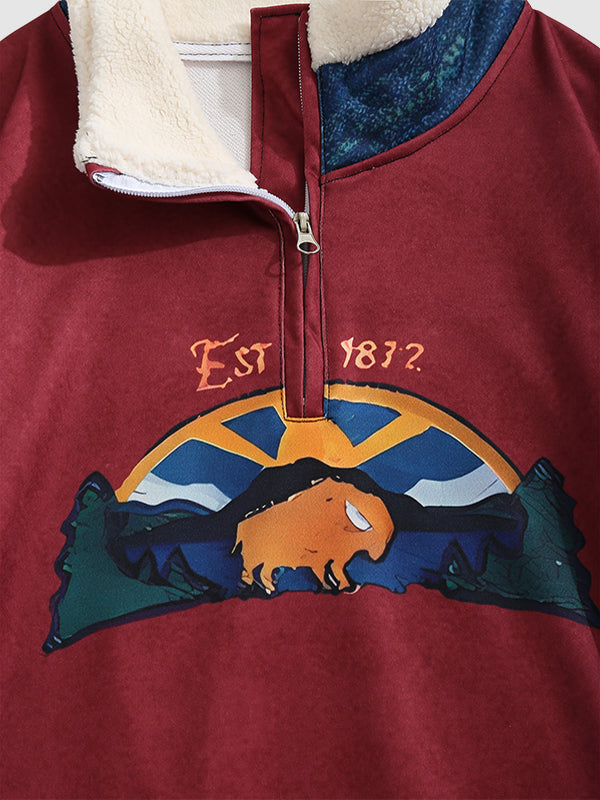 Mode Pure | Pull en Patchwork Western Vintage pour Hommes