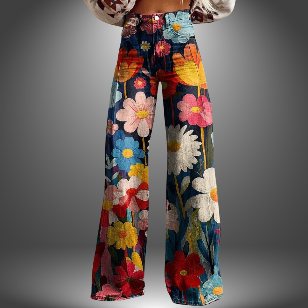 Olivia - Premium Floral Trousers