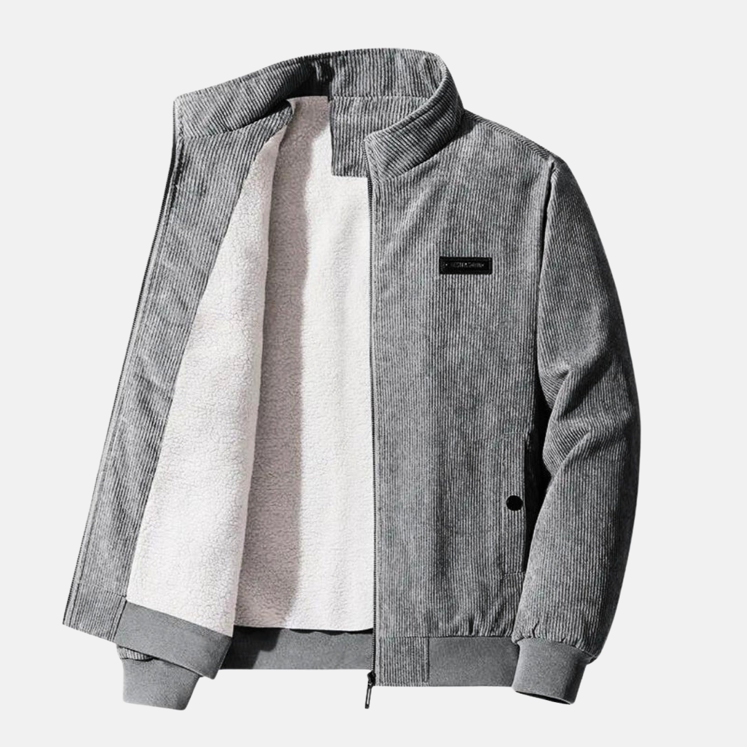 Mode Pure | Veste en velours côtelé avec doublure en sherpa