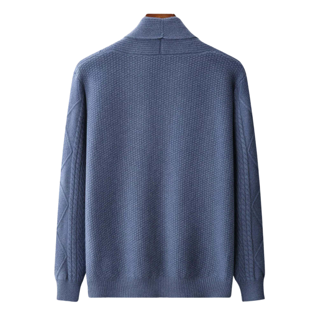 Mode Pure | Cardigan en Laine Exclusif avec Motif à Carreaux