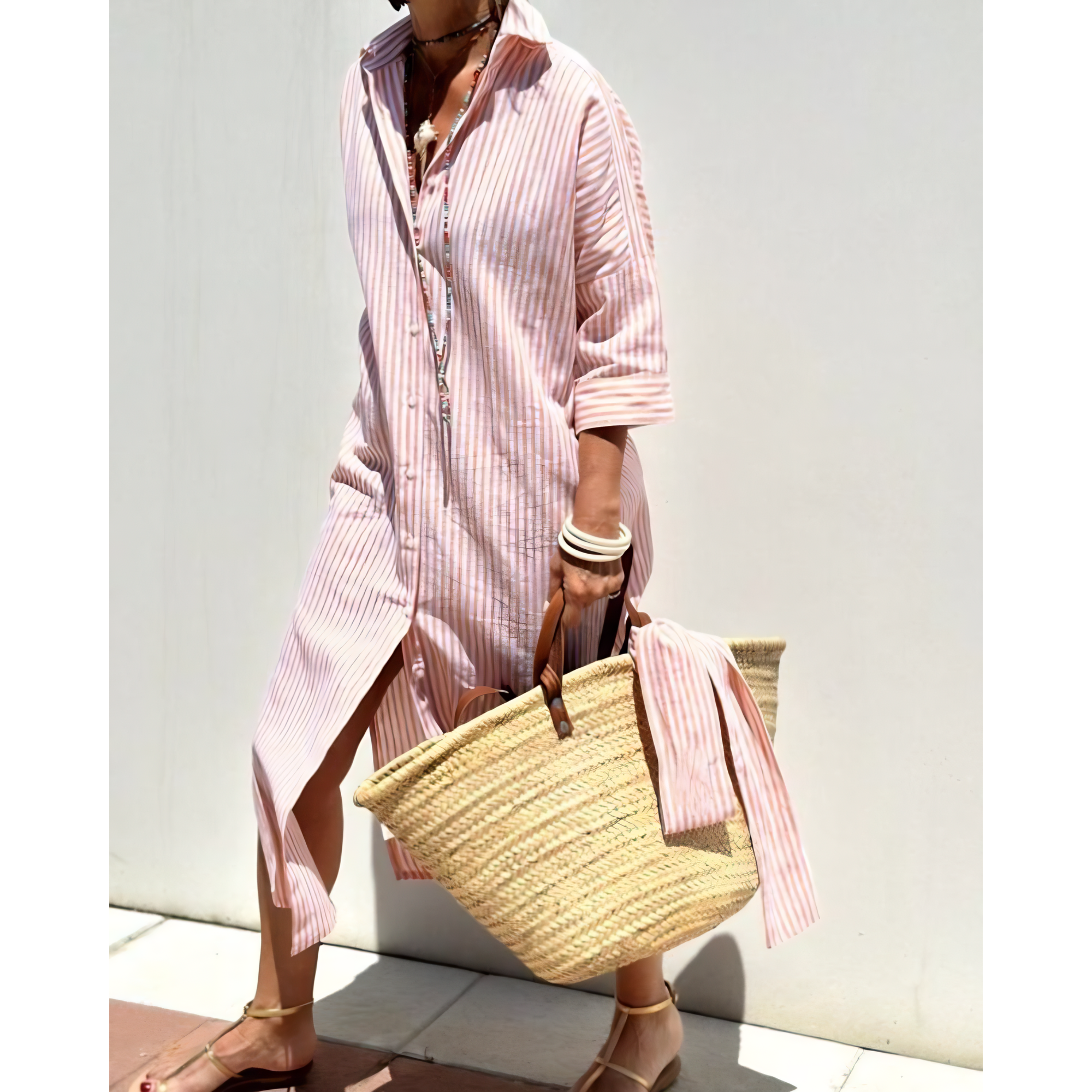 COLEN - ROBE CHEMISE À RAYURES CLASSIQUES
