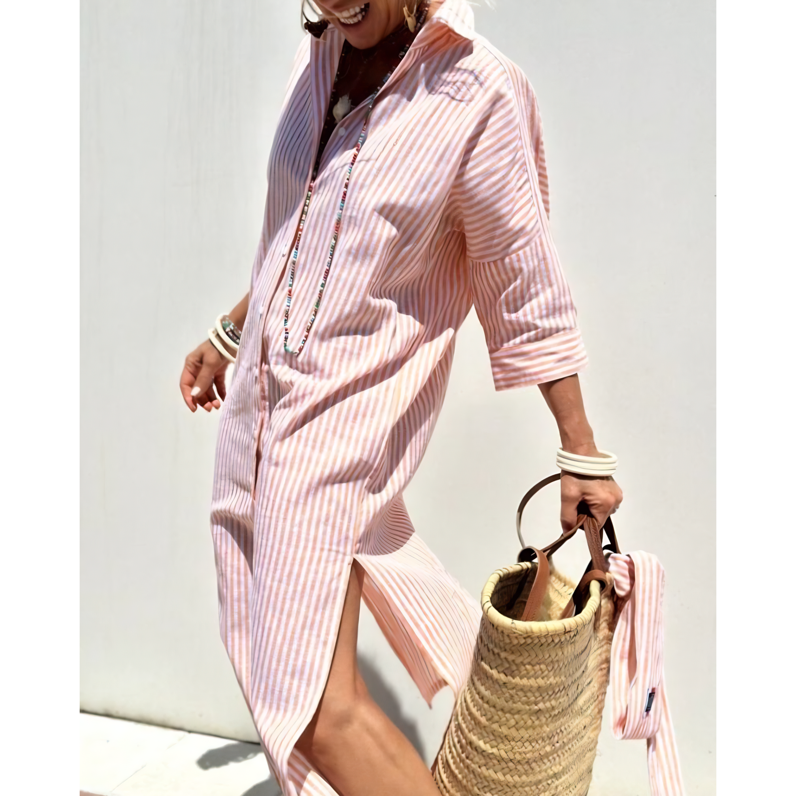 COLEN - ROBE CHEMISE À RAYURES CLASSIQUES