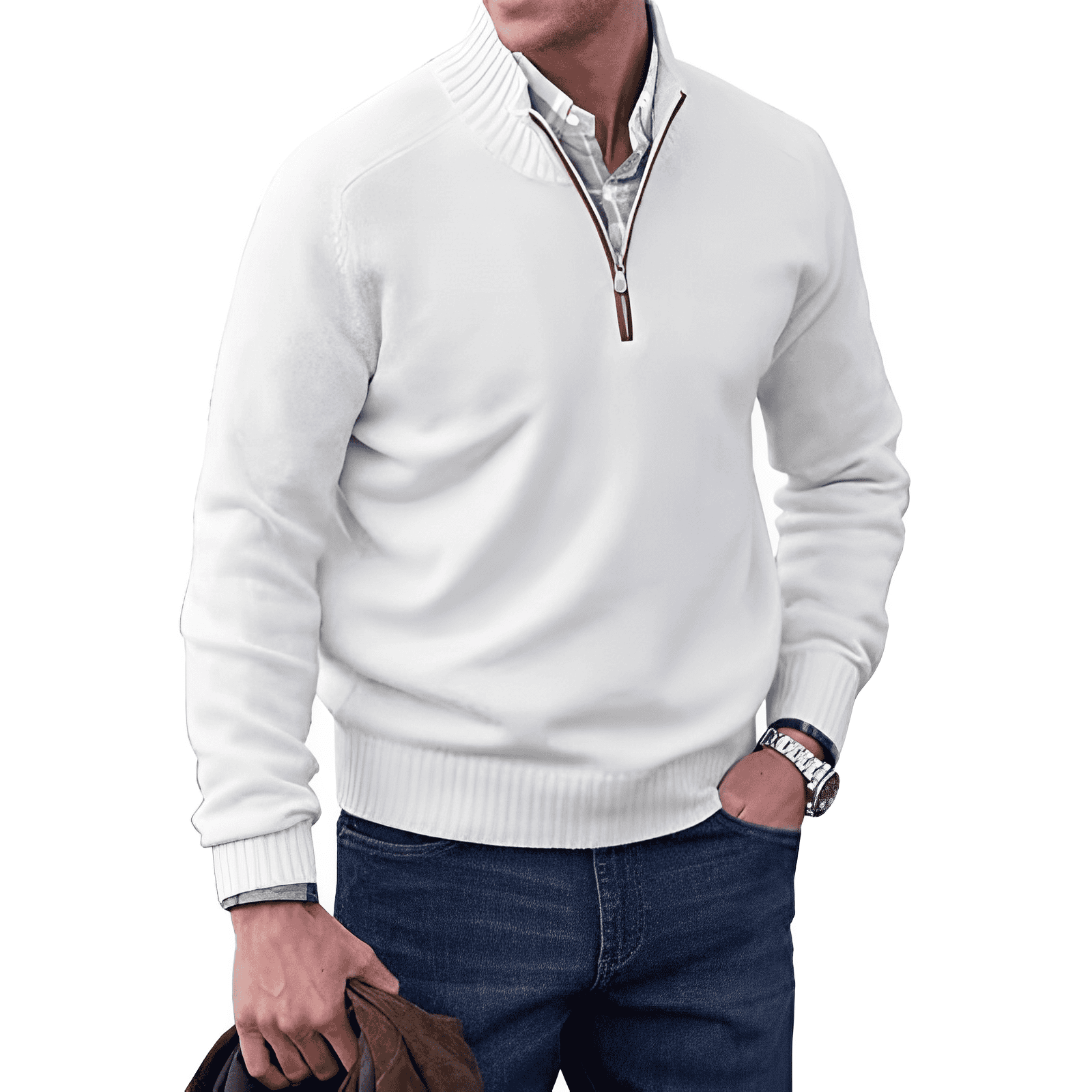 Mode Pure | Pull zippé en cachemire élégant