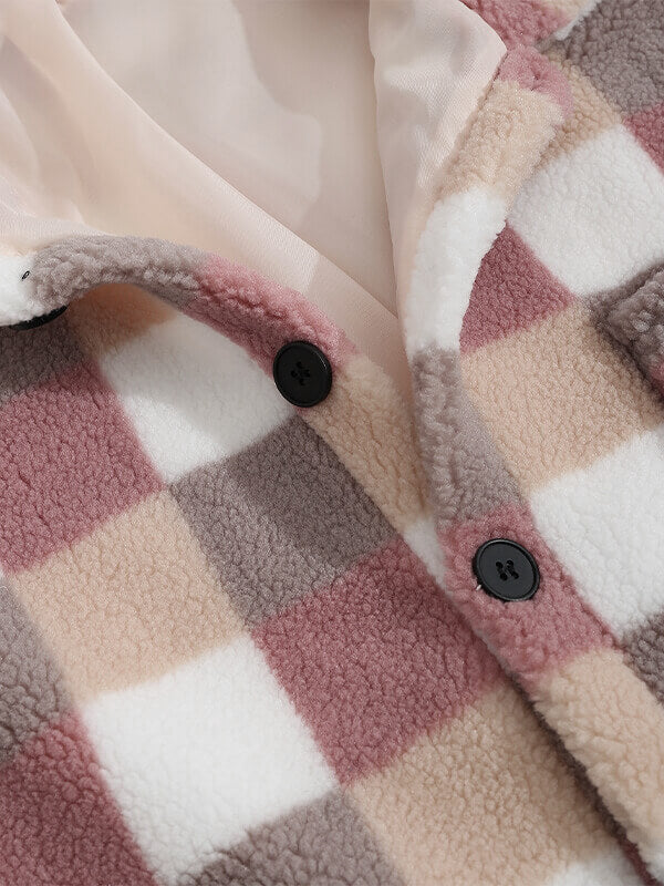 Mode Pure | Veste Fluffy Carreaux Classique pour Hommes