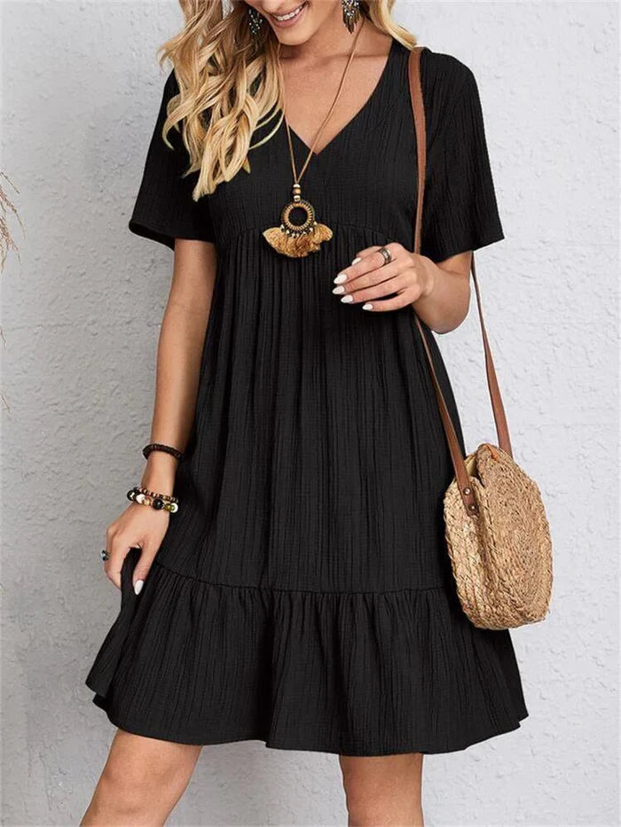 Mode Pure | Robe vintage à col en V