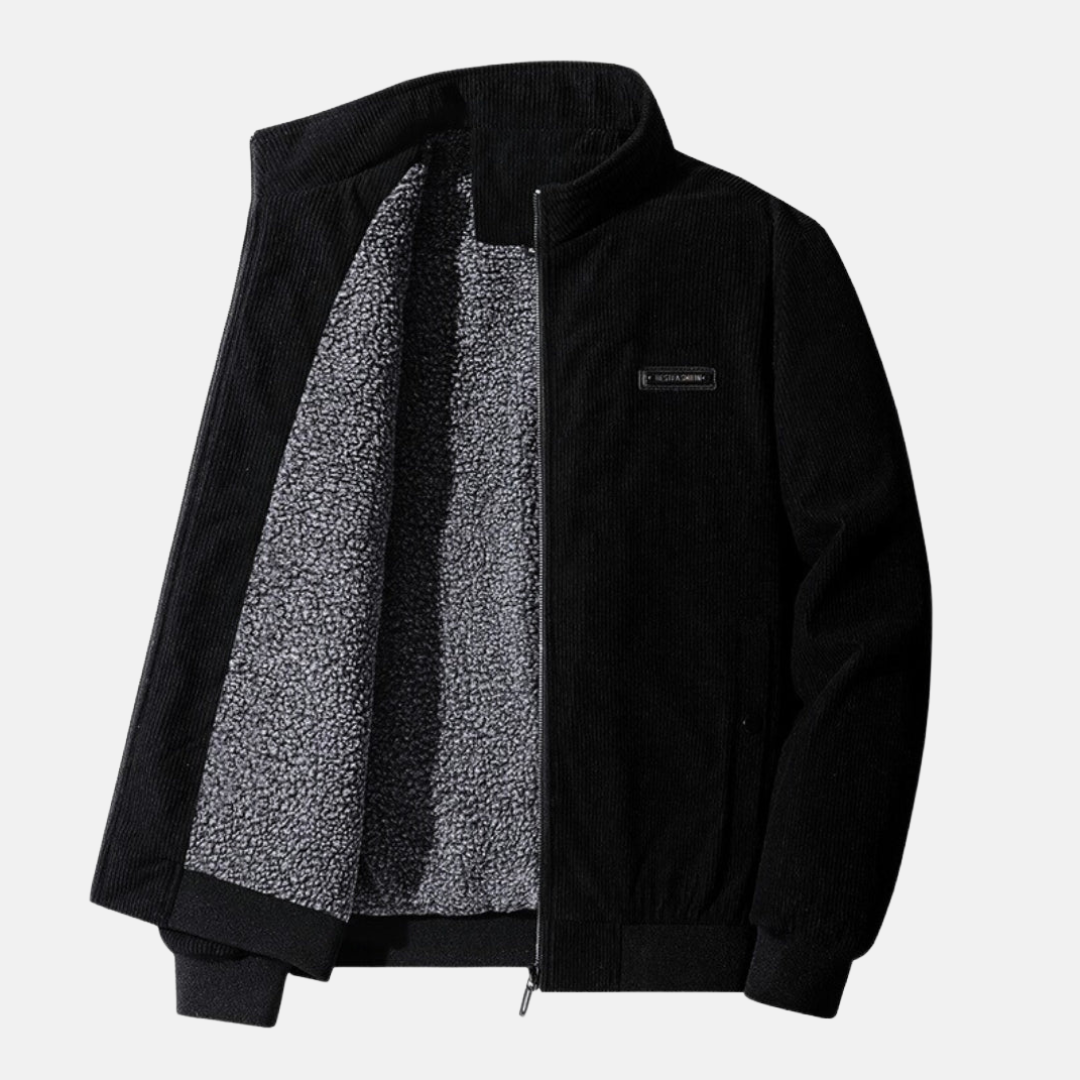 Mode Pure | Veste en velours côtelé avec doublure en sherpa