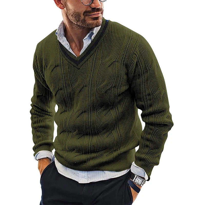 Mode Pure | Pull en Tricot Slim Fit Col V