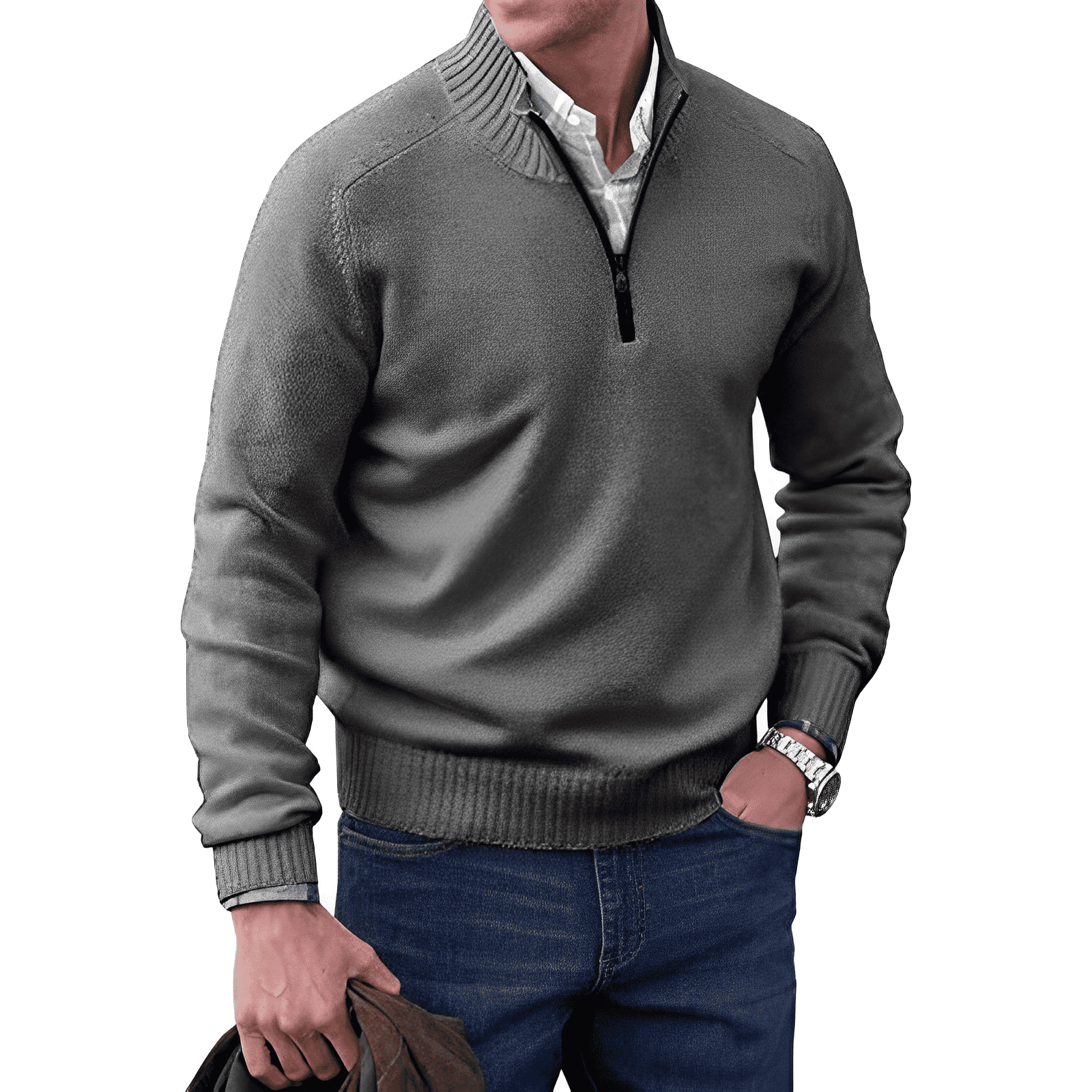 Mode Pure | Pull zippé en cachemire élégant