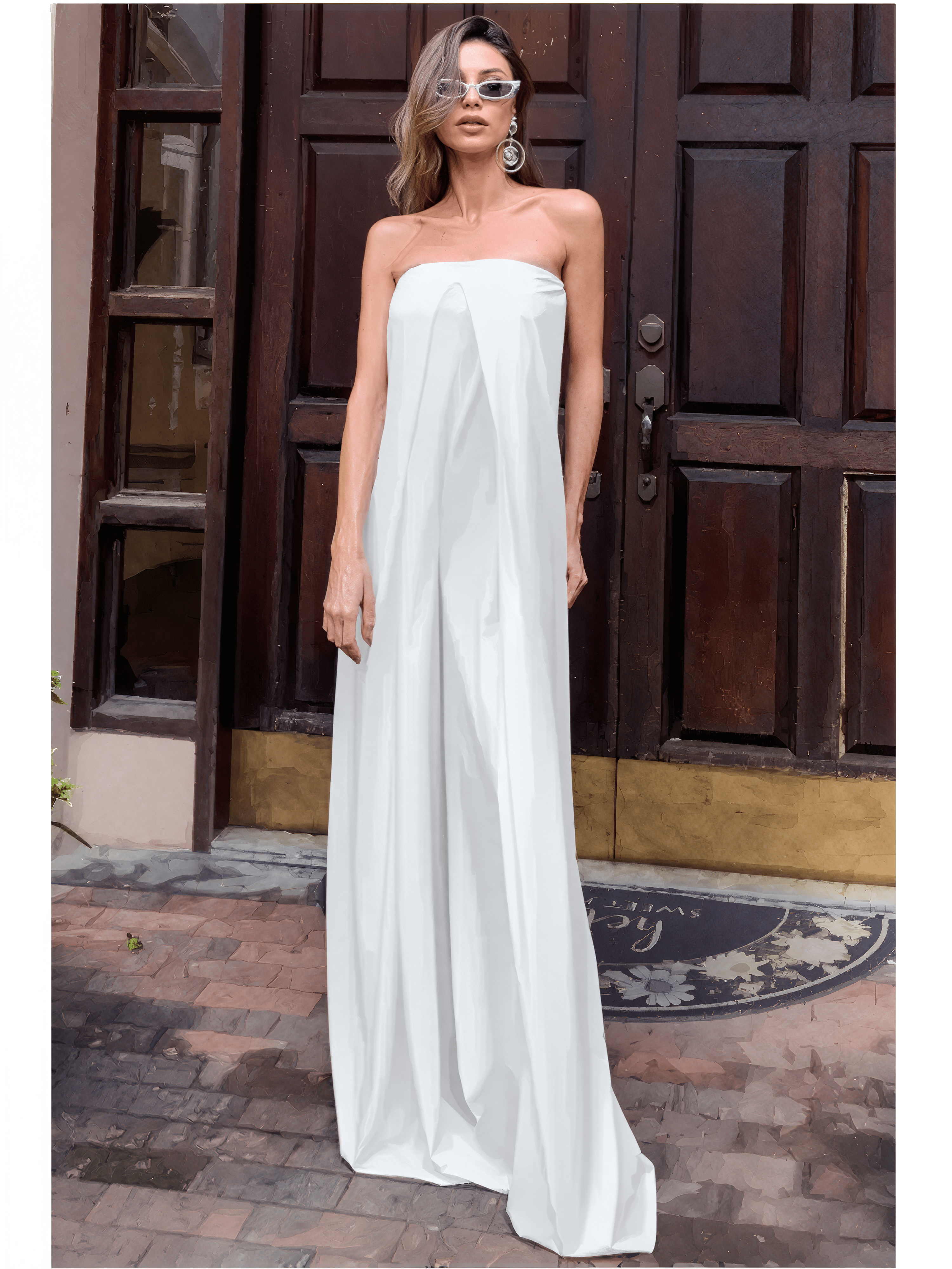 Noémie | Combinaison bustier noire fluide