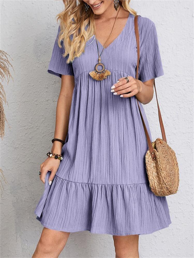 Mode Pure | Robe vintage à col en V