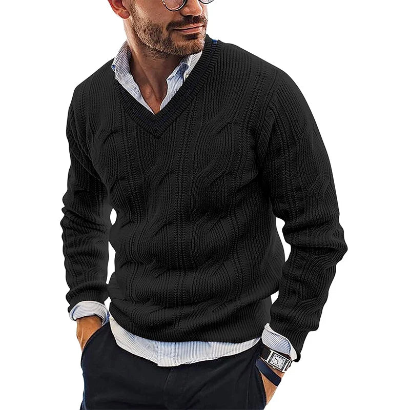 Mode Pure | Pull en Tricot Slim Fit Col V