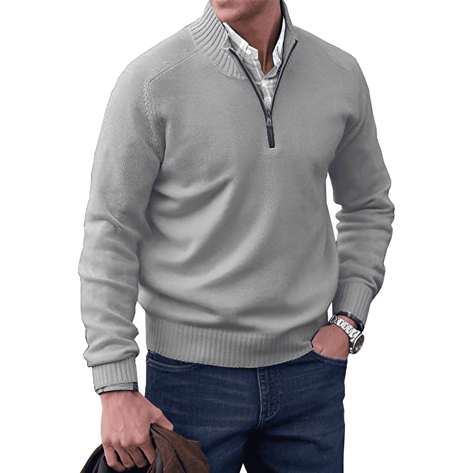 Mode Pure | Pull zippé en cachemire élégant
