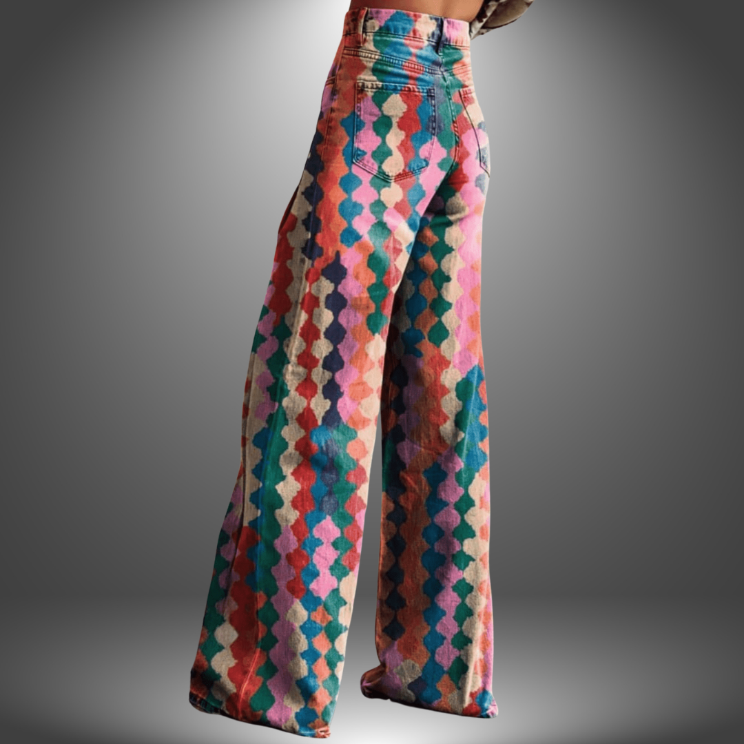 Olivia - Pantalon coloré fait à la main