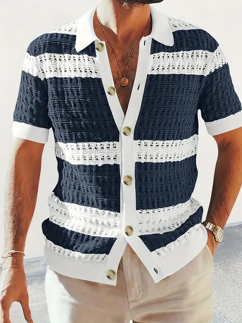 Mode Pure | Chemise en Tricot Contrastée