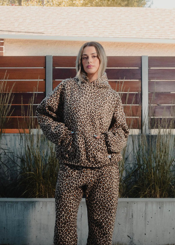 Mode Pure™ | Sweat à capuche imprimé léopard