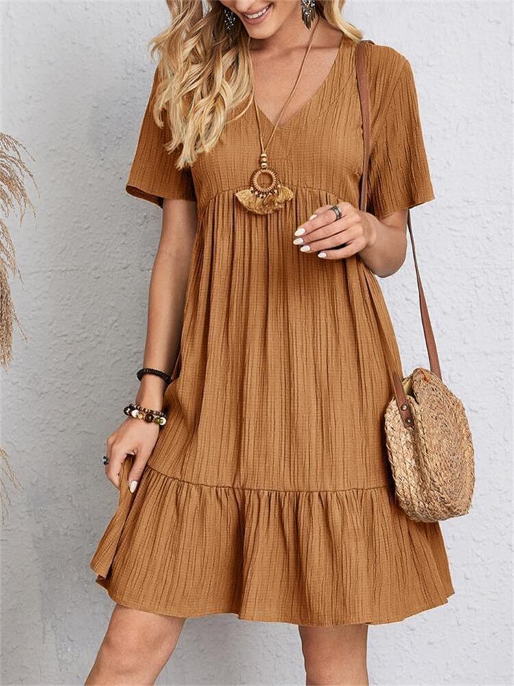 Mode Pure | Robe vintage à col en V