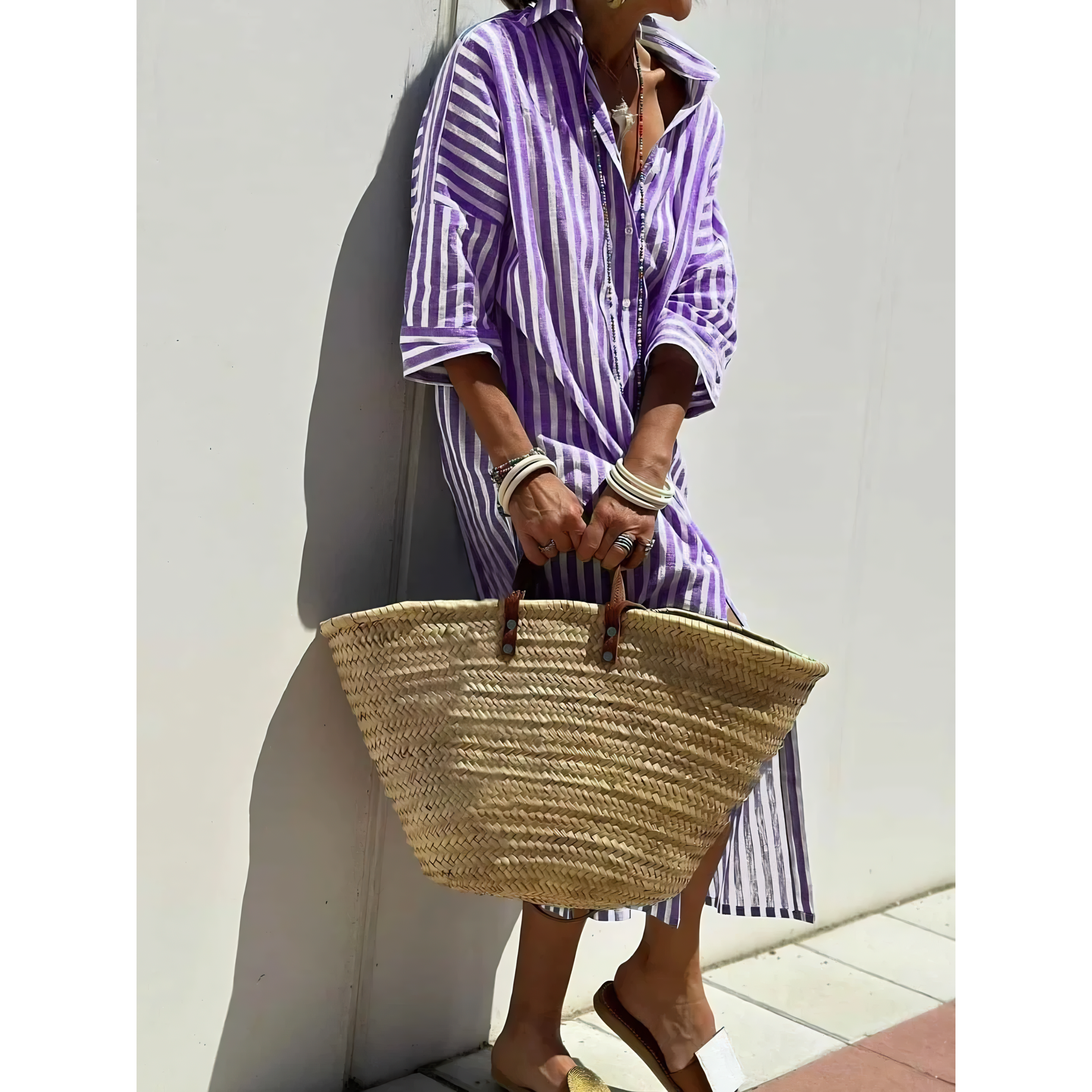 COLEN - ROBE CHEMISE À RAYURES CLASSIQUES