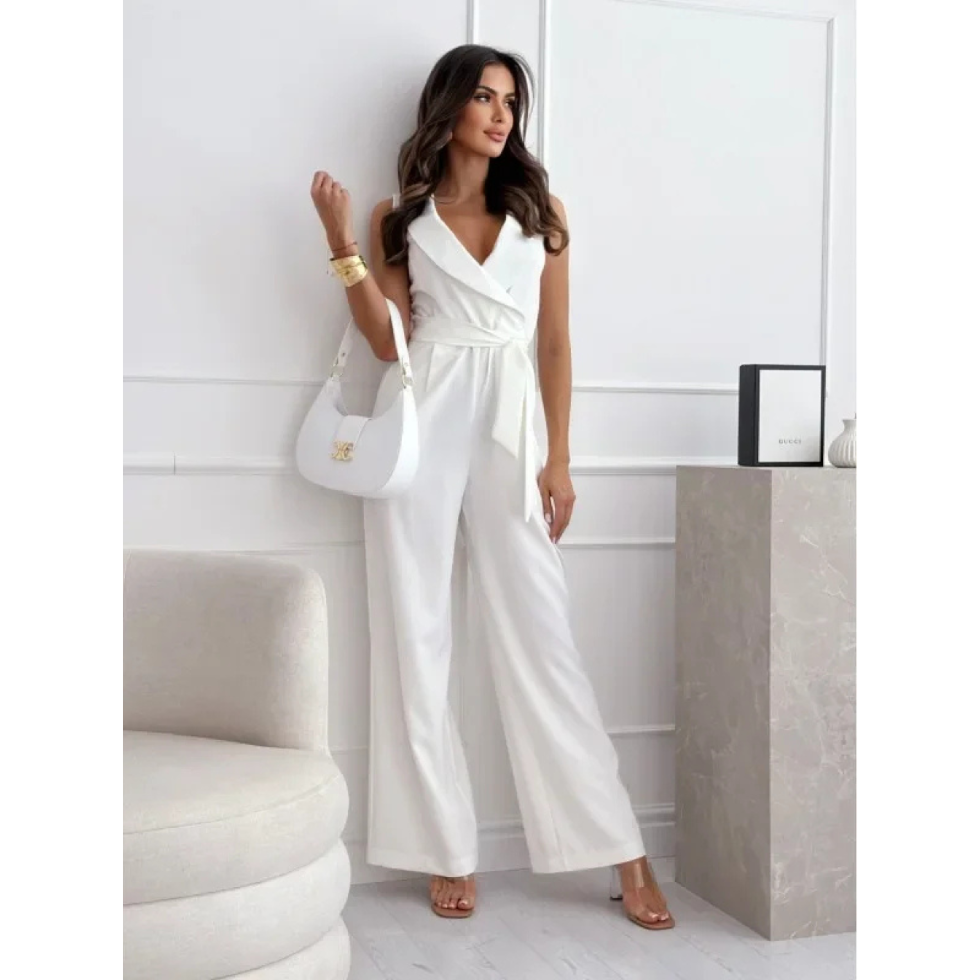 Juliette | Combinaison portefeuille élégante avec ceinture nouée