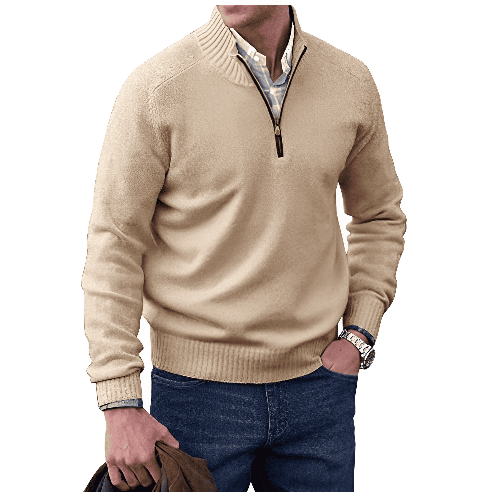 Mode Pure | Pull zippé en cachemire élégant