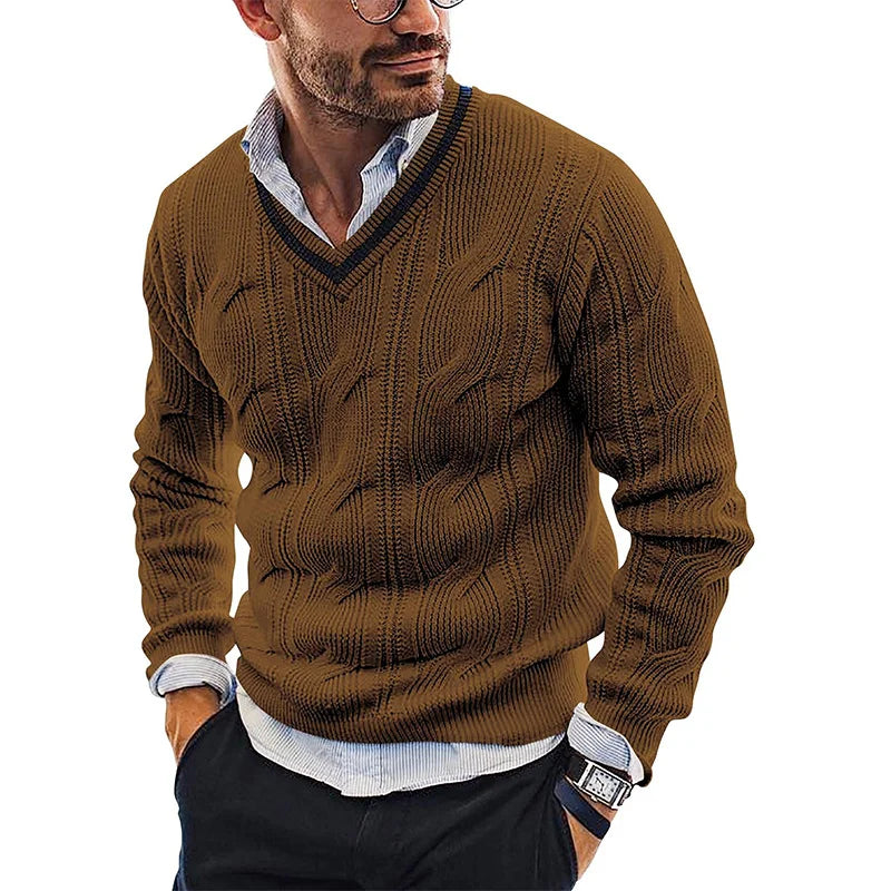 Mode Pure | Pull en Tricot Slim Fit Col V