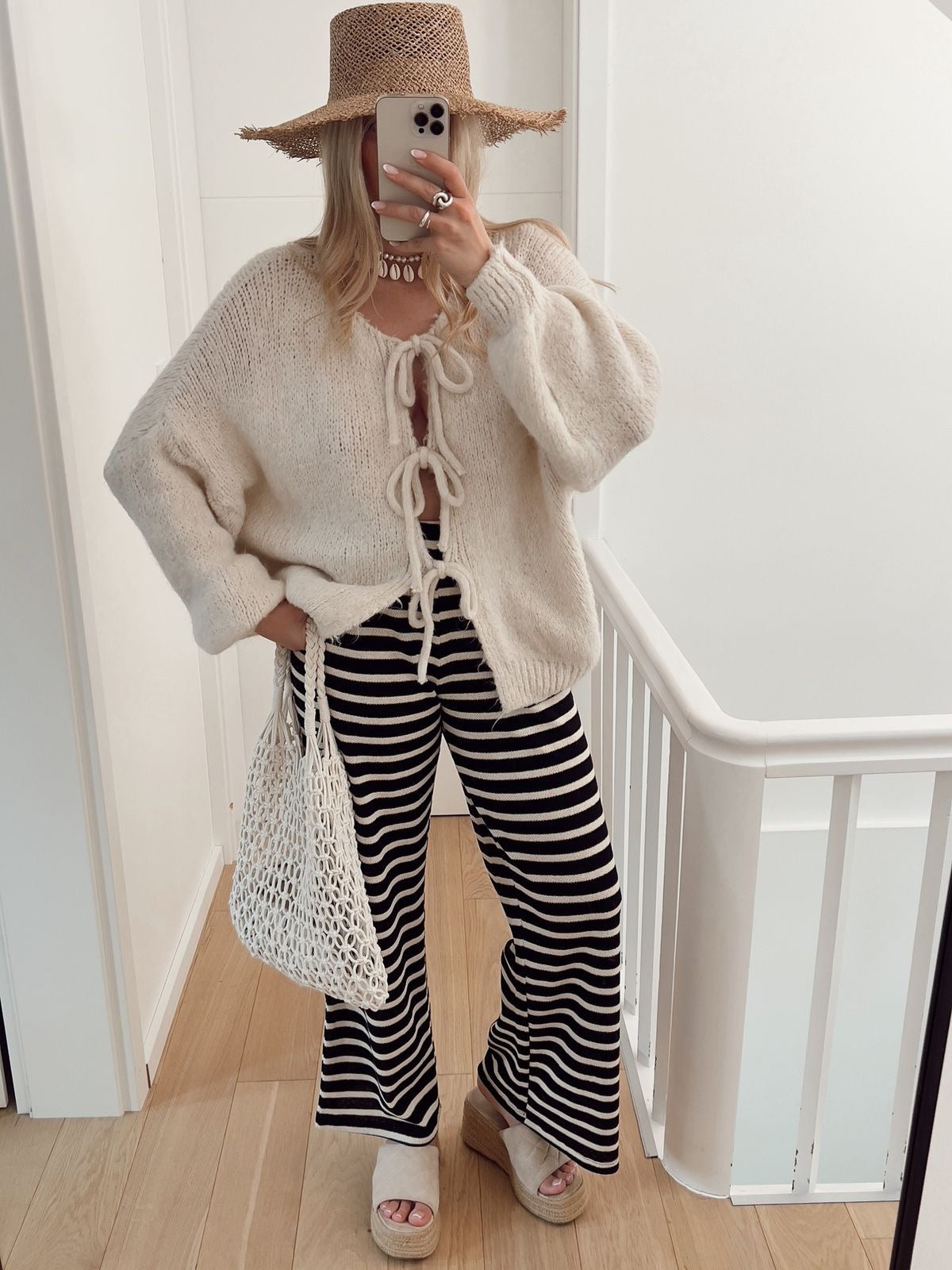 Mode Pure™ | Cardigan avec Détails en Nœud