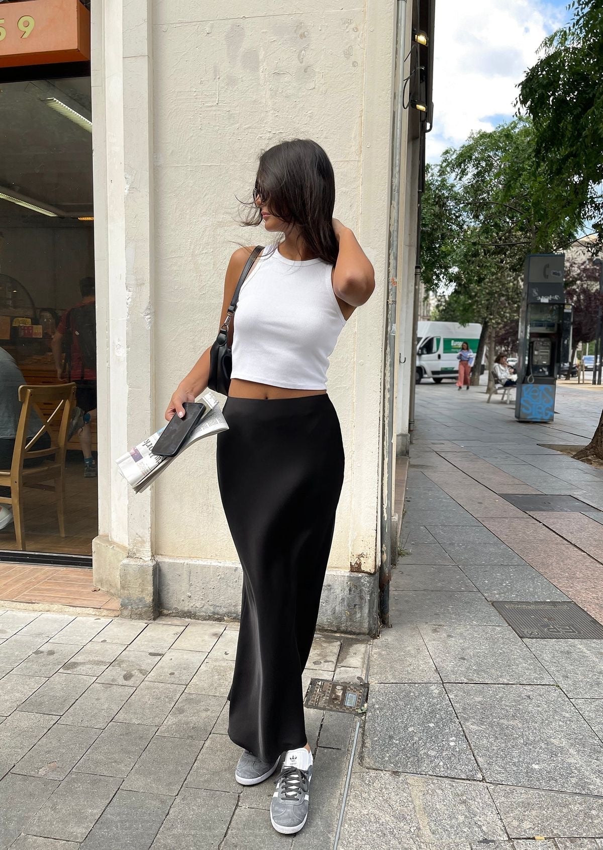 Mode Pure™ | Jupe Maxi en Satin
