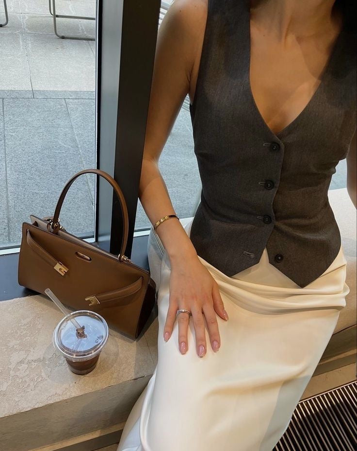 Mode Pure™ | Jupe Maxi en Satin