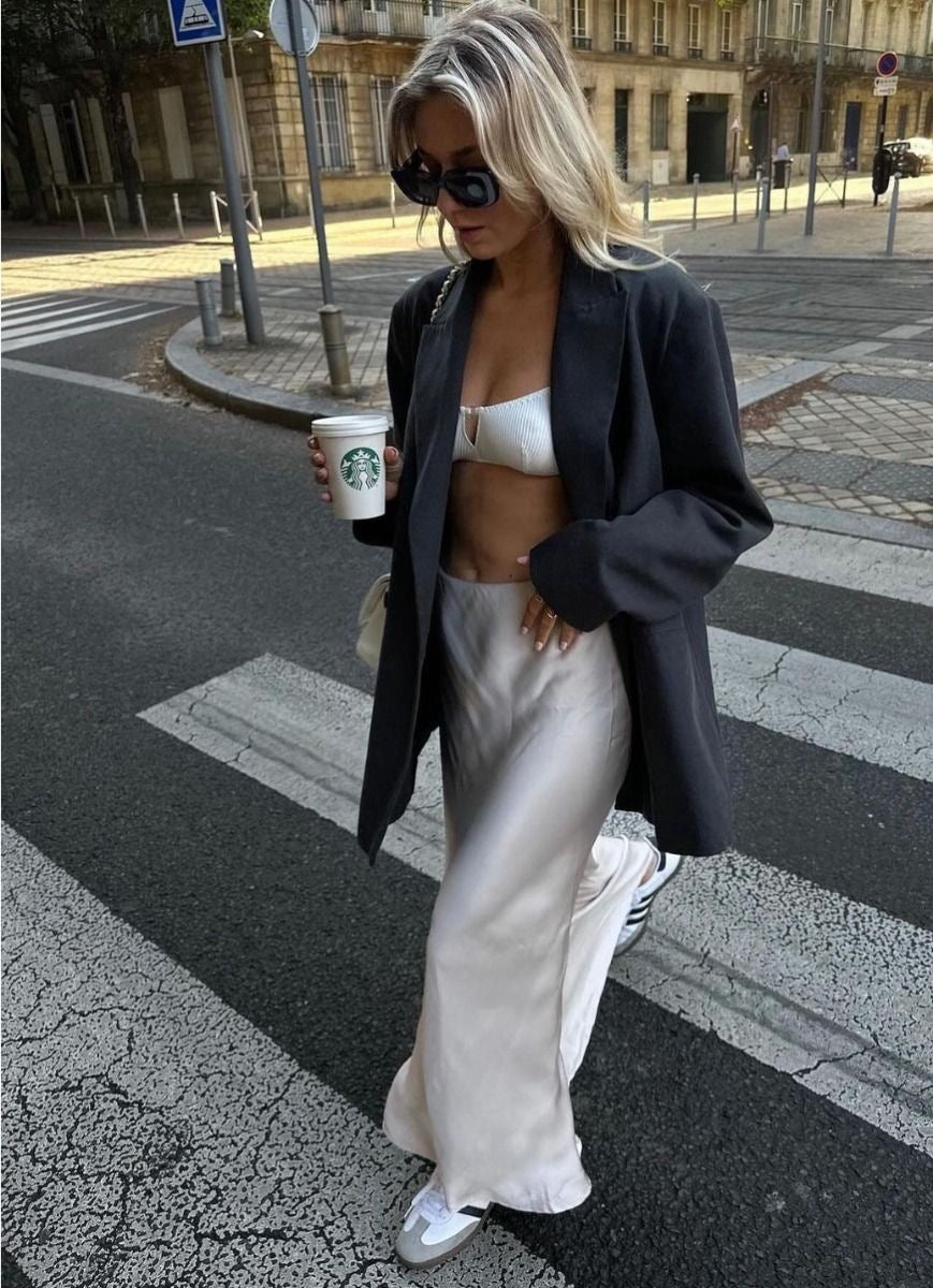 Mode Pure™ | Jupe Maxi en Satin