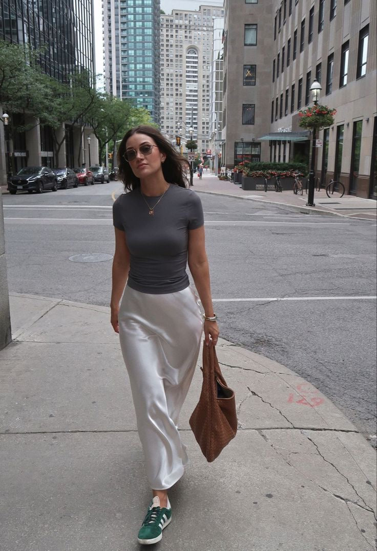 Mode Pure™ | Jupe Maxi en Satin