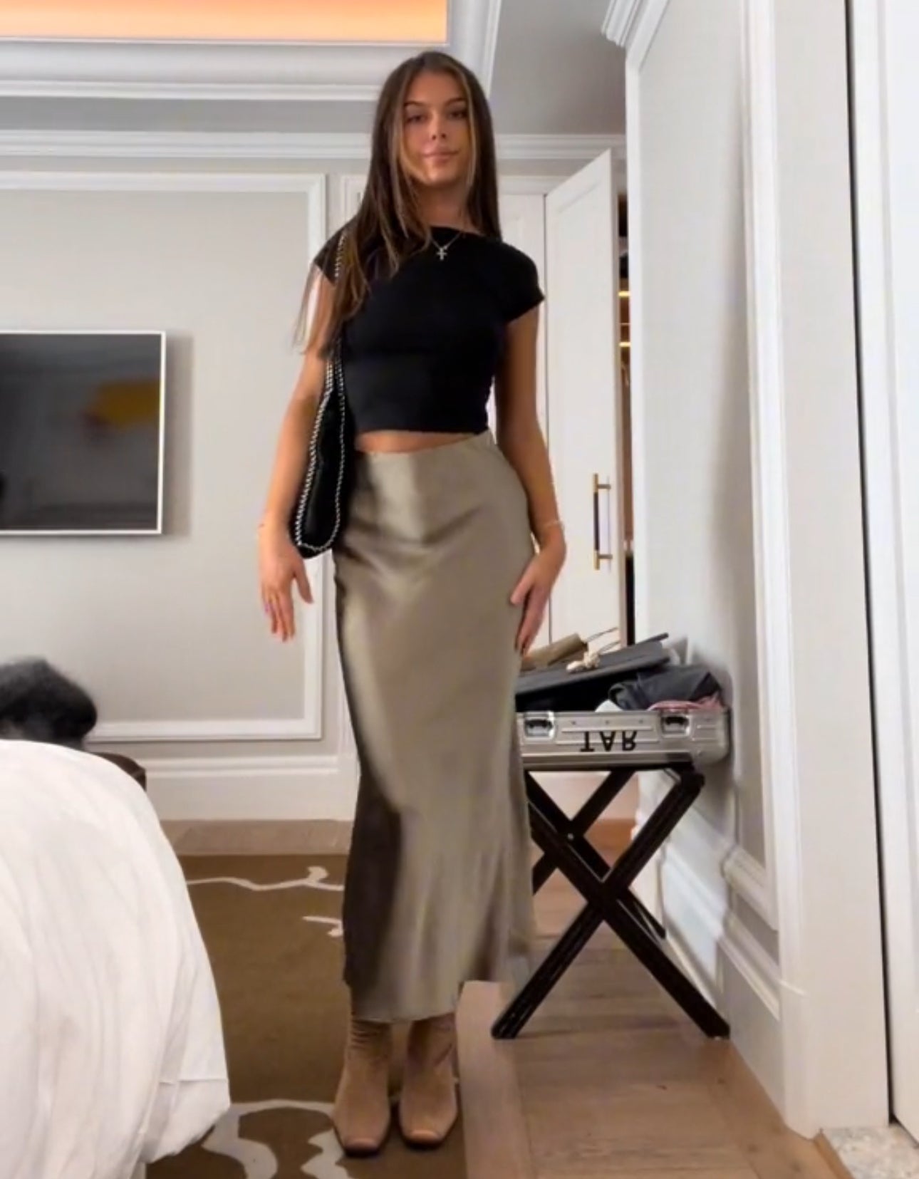 Mode Pure™ | Jupe Maxi en Satin