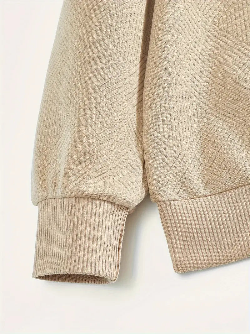 Mode Pure | Pull Vintage à Zip avec Design Géométrique