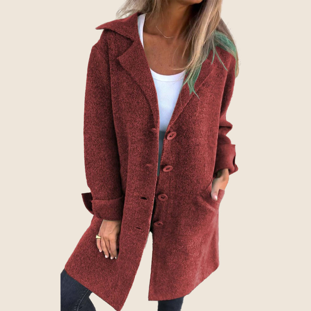 Baylea | Manteau Casual Monopette avec Revers