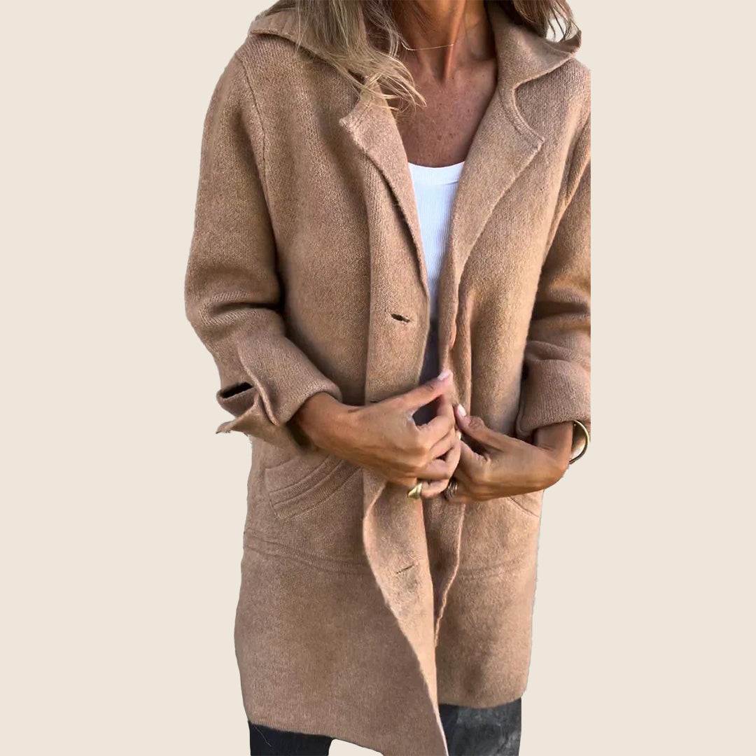 Baylea | Manteau Casual Monopette avec Revers