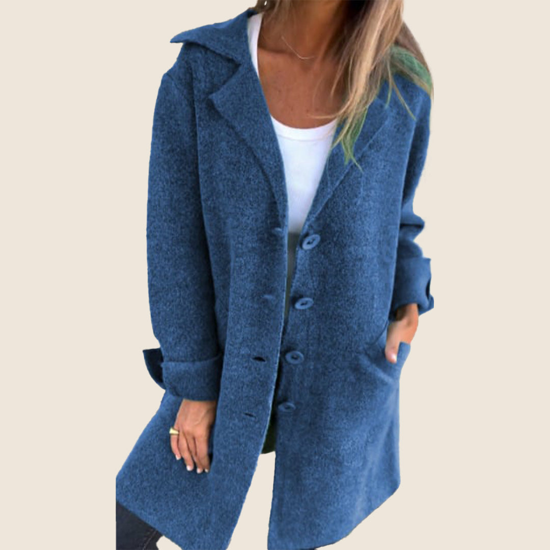 Baylea | Manteau Casual Monopette avec Revers