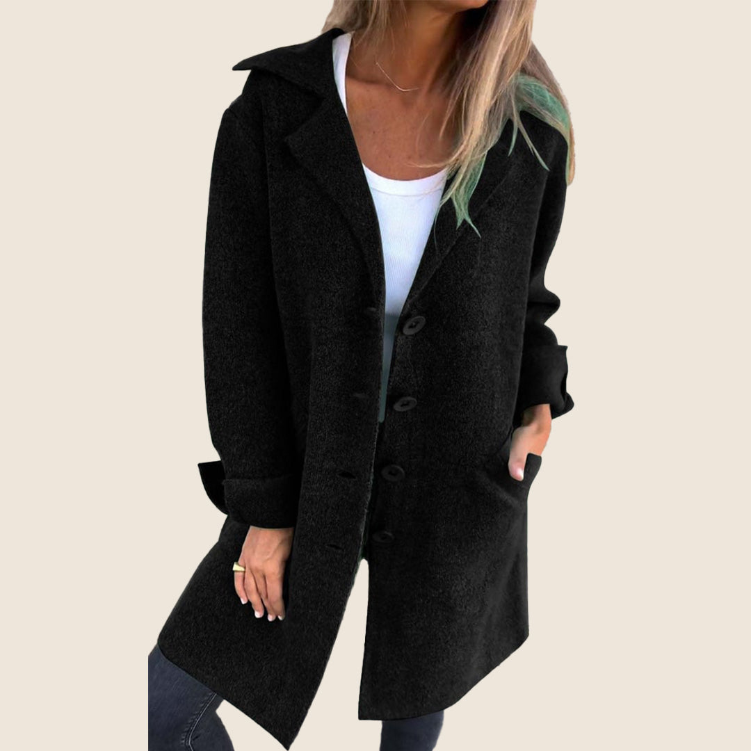 Baylea | Manteau Casual Monopette avec Revers
