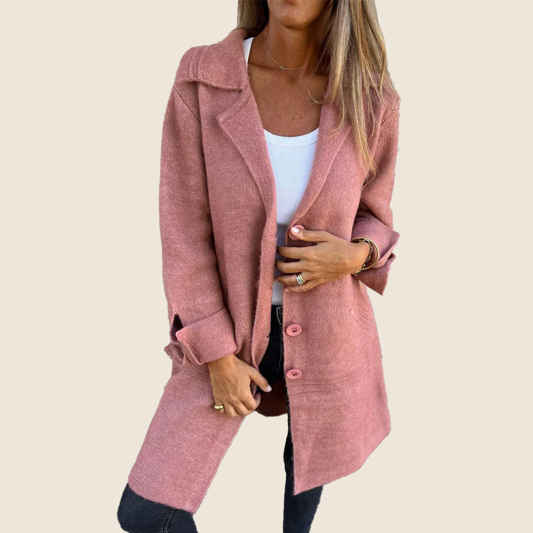 Baylea | Manteau Casual Monopette avec Revers