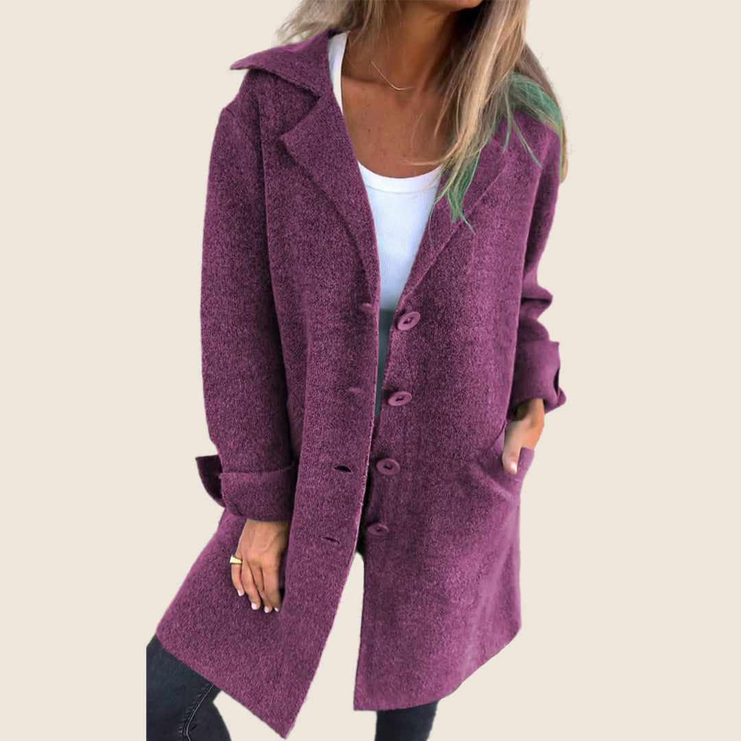 Baylea | Manteau Casual Monopette avec Revers