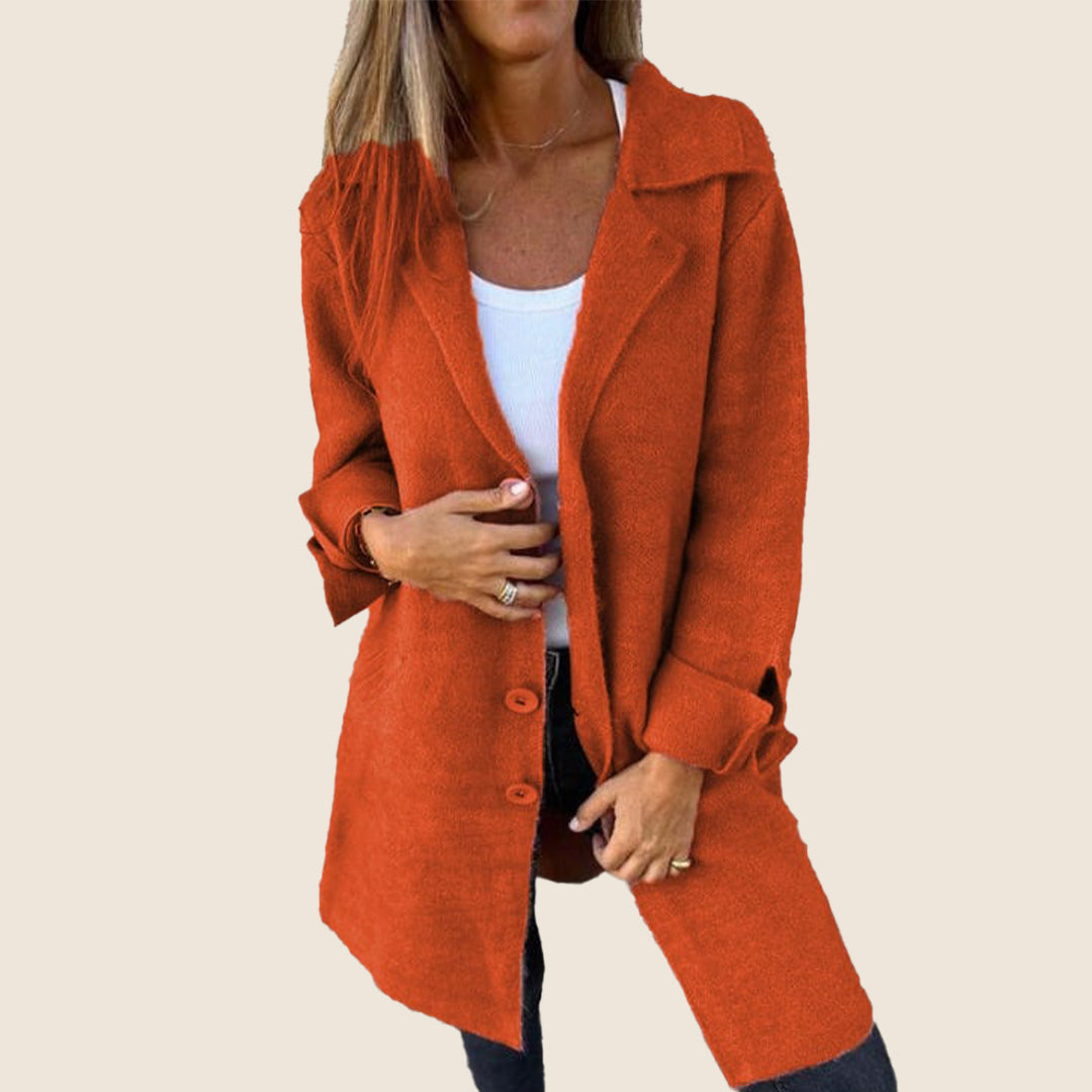 Baylea | Manteau Casual Monopette avec Revers