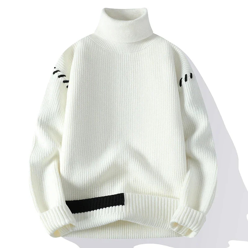 Mode Pure™ | Pull Col Roulé Patchwork