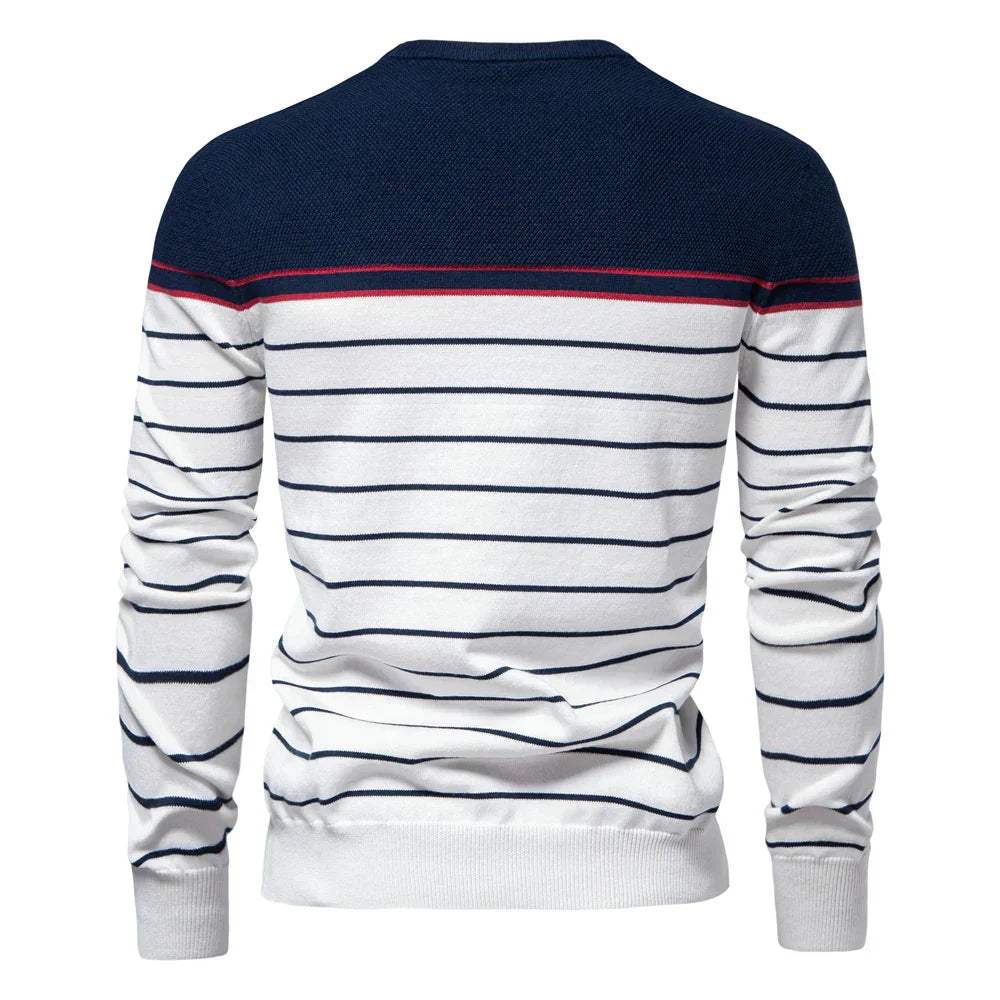 Mode Pure | Pull en Coton Rayé pour Hommes