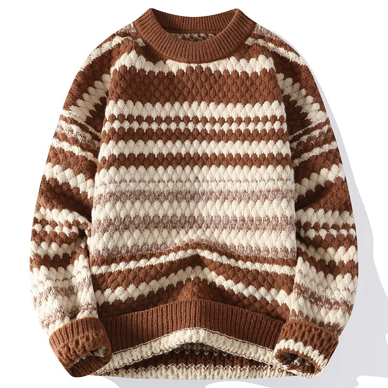 Jules & Jade™ | Pull en Tricot Rayé pour Hommes
