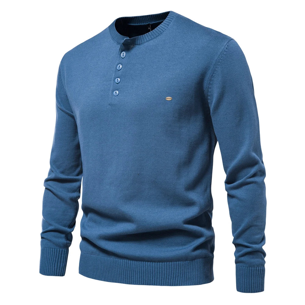 Mode Pure | Pull Henley Décontracté pour Hommes