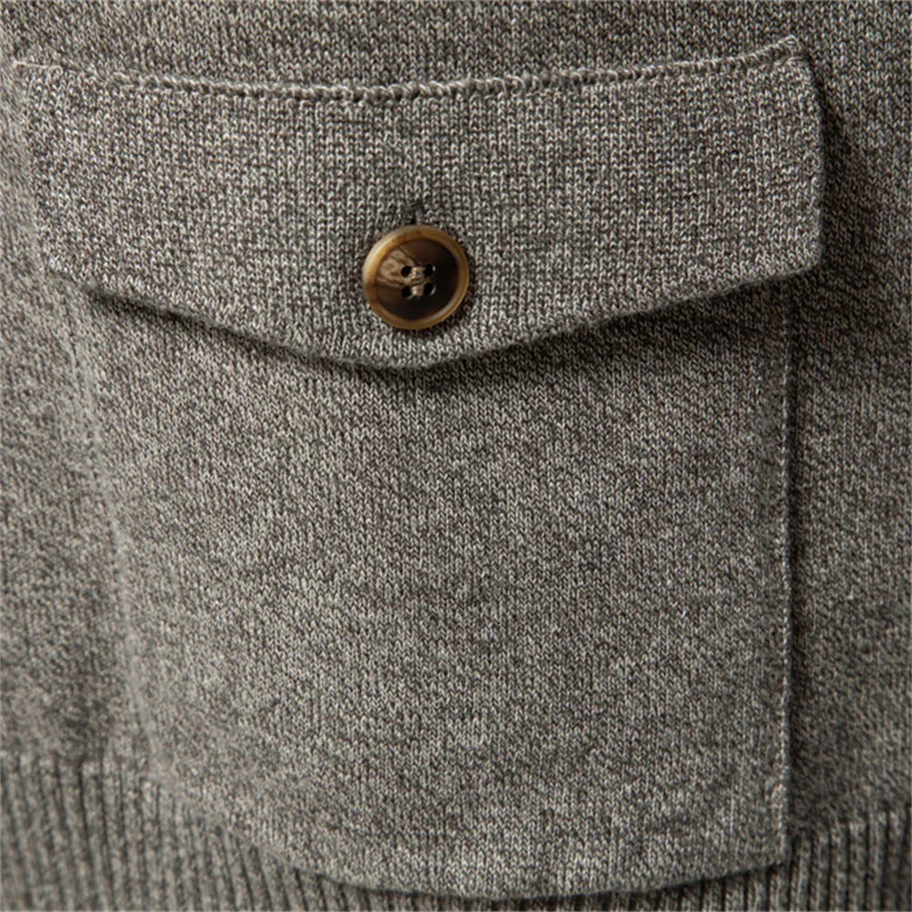 Mode Pure | Cardigan en Maille à Boutons pour Hommes