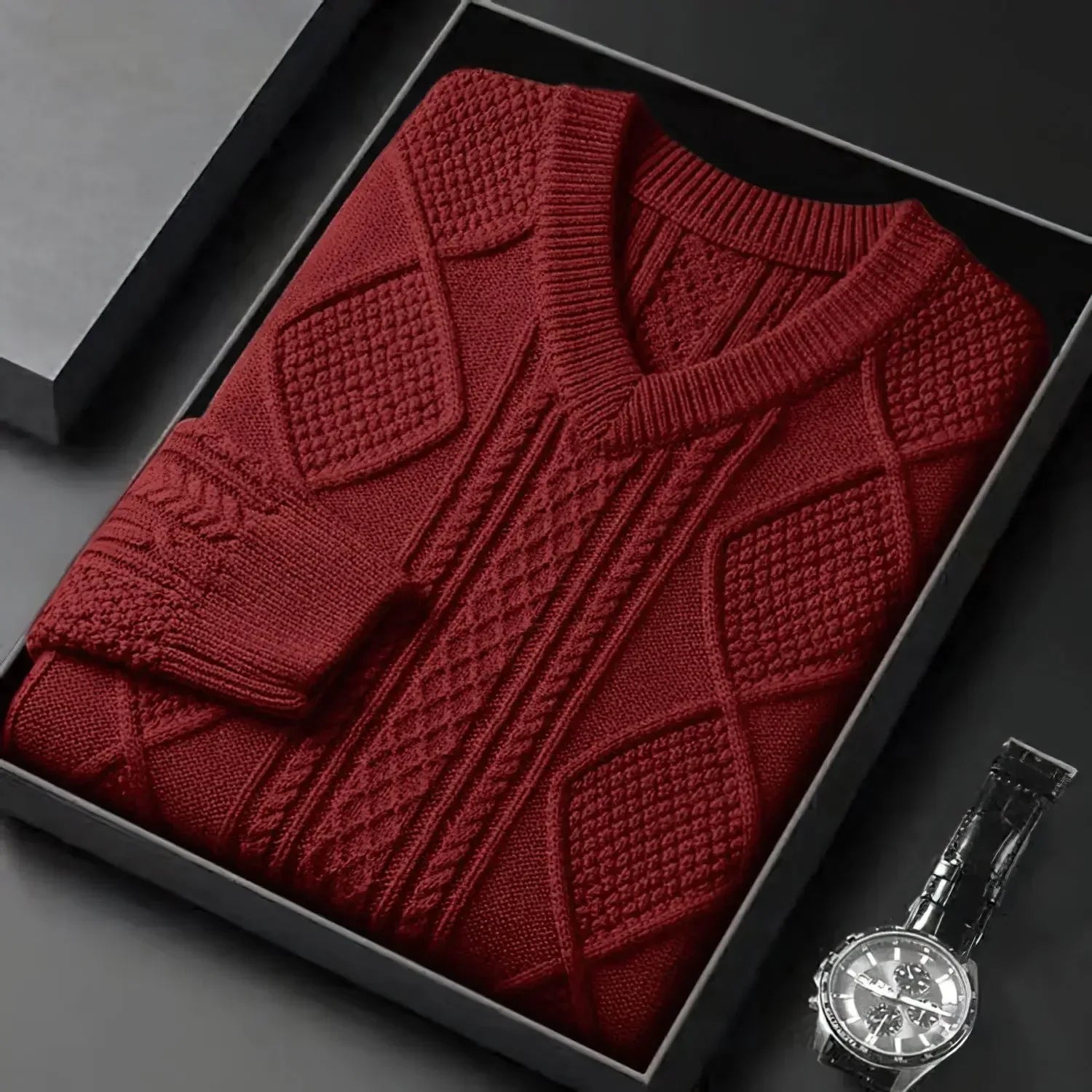 Mode Pure | Pull en Jacquard de Luxe pour Hommes