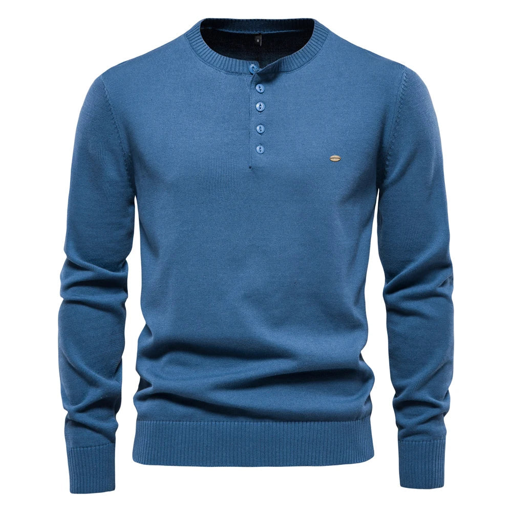 Mode Pure | Pull Henley Décontracté pour Hommes