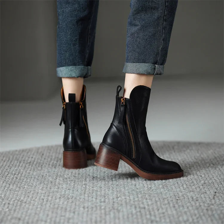 Mode Pure™ - Bottes en cuir premium